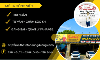 TUYỂN NHÂN VIÊN NỮ THU NGÂN.